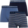 Ben Sherman Mens Myles Three Pack Trunks Blue/Blue Stripe/Navy