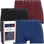 Ben Sherman Mens Gatlin Three Pack Trunks Black/Navy/Burgundy
