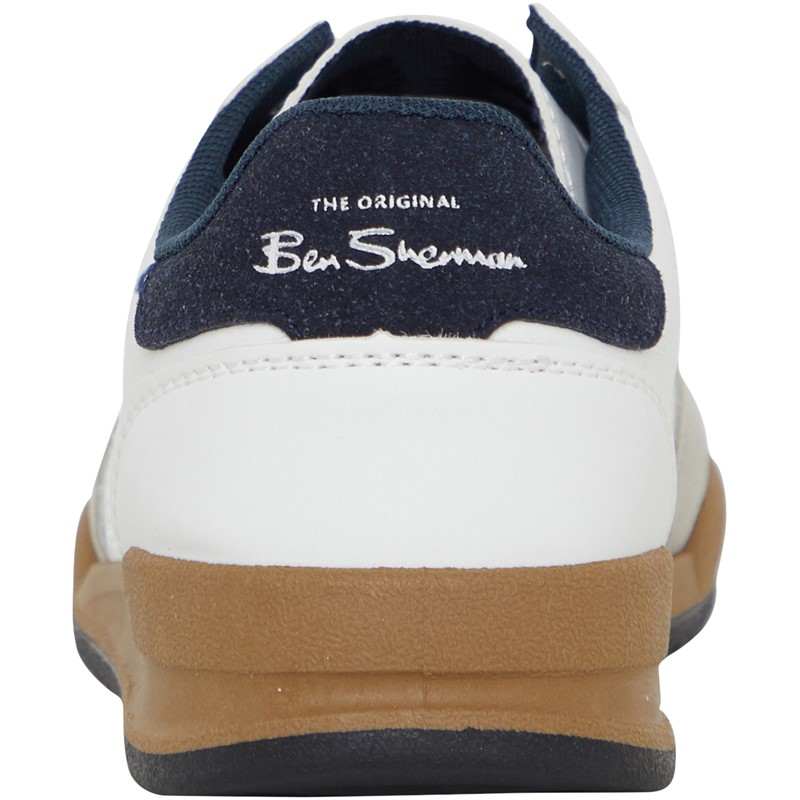 Ben Sherman Mens Sokka Target Design Trainers White/Navy/Red