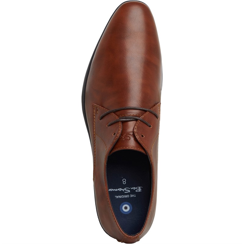 Ben Sherman Mens Derek Derby Shoes Tan