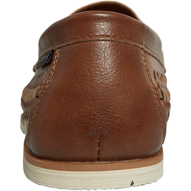 Ben Sherman Mens Miami Slip On Shoes Brown