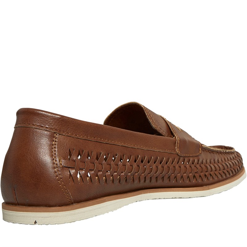 Ben Sherman Mens Miami Slip On Shoes Brown