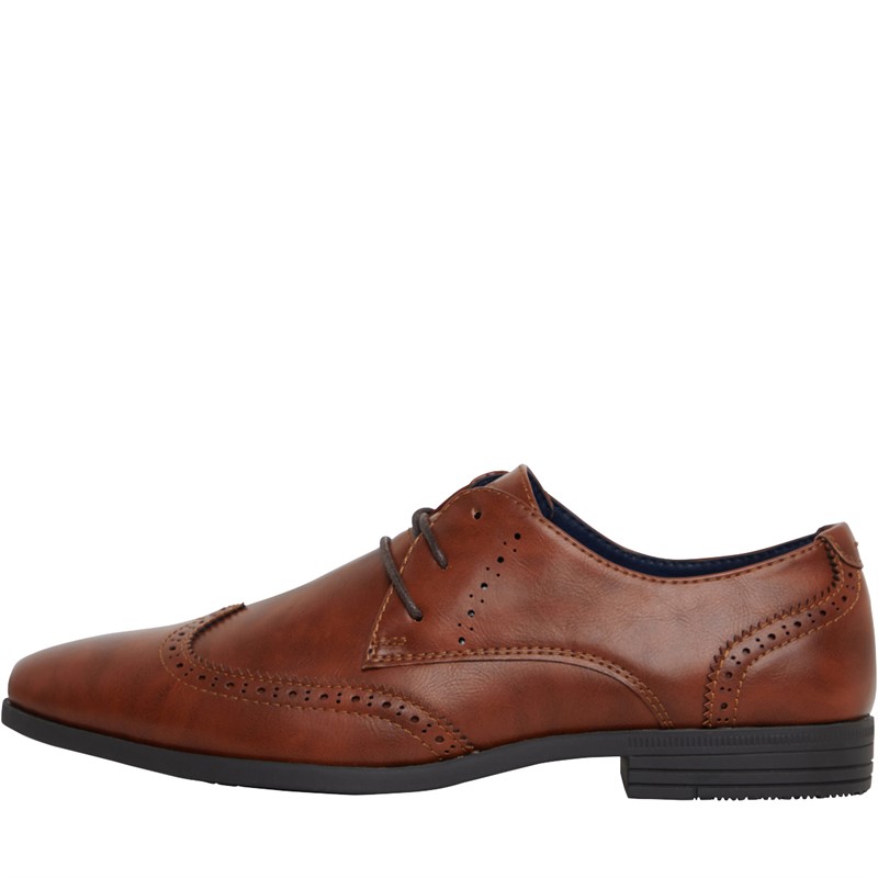 Ben Sherman Mens Clive Brogue Shoes Tan