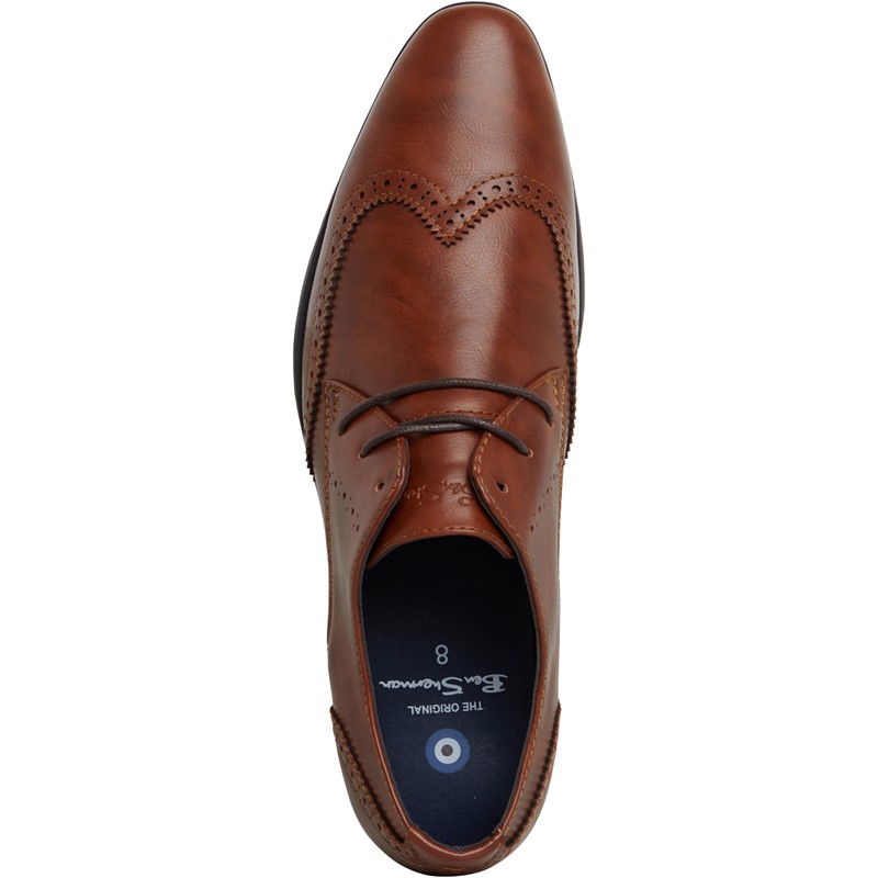 Ben Sherman Mens Clive Brogue Shoes Tan