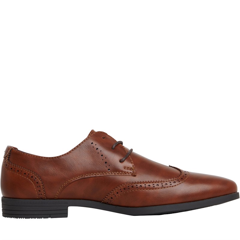 Ben Sherman Mens Clive Brogue Shoes Tan