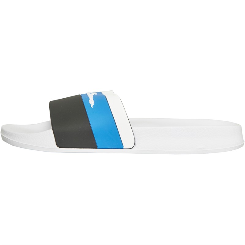 Ben Sherman Mens Colwell Sliders White/Black/Blue