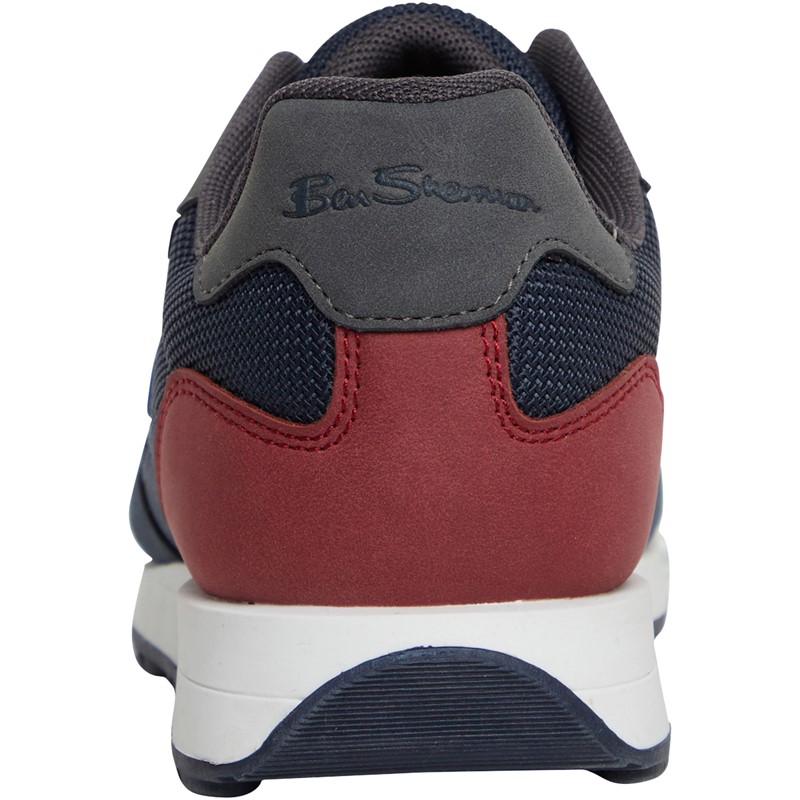 Ben Sherman Mens Cruise Trainers Navy/Charcoal Grey/Red