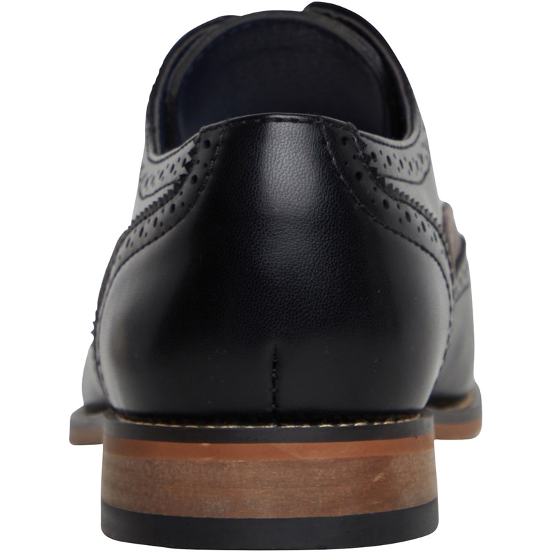 Ben Sherman Mens Dekka Brogue Shoes Black/Grey