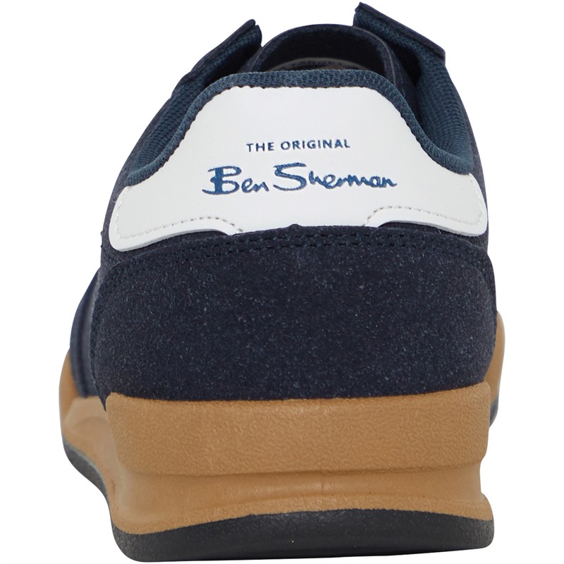 Ben Sherman Mens Sokka Target Design Trainers Navy Imi