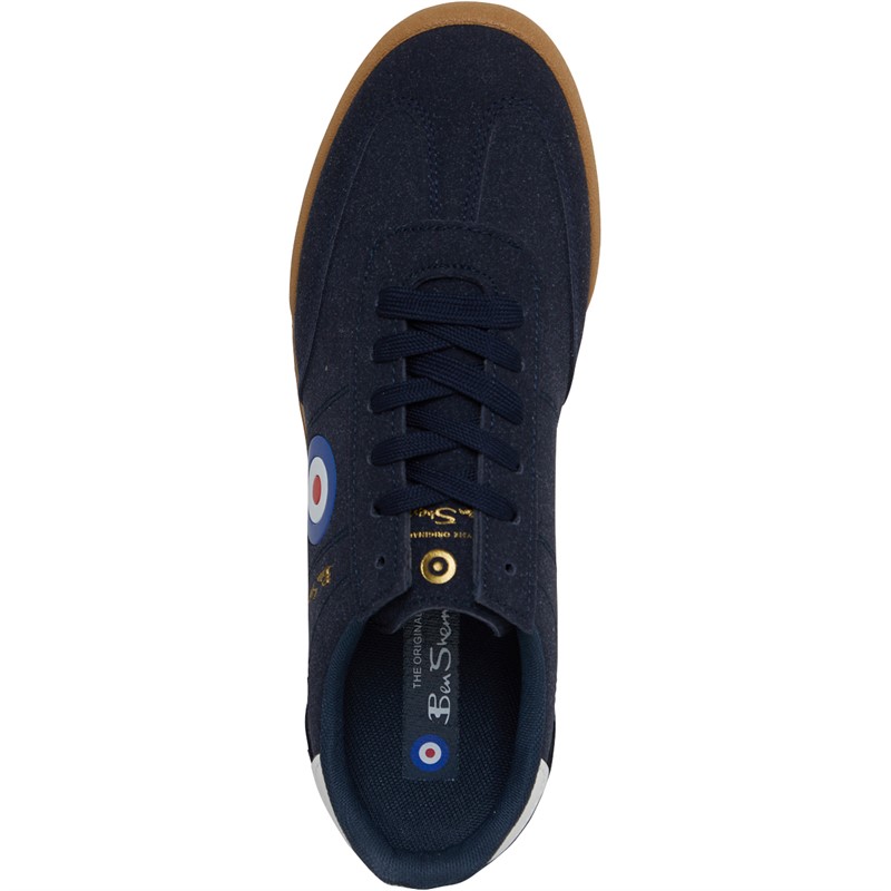 Ben Sherman Mens Sokka Target Design Trainers Navy Imi