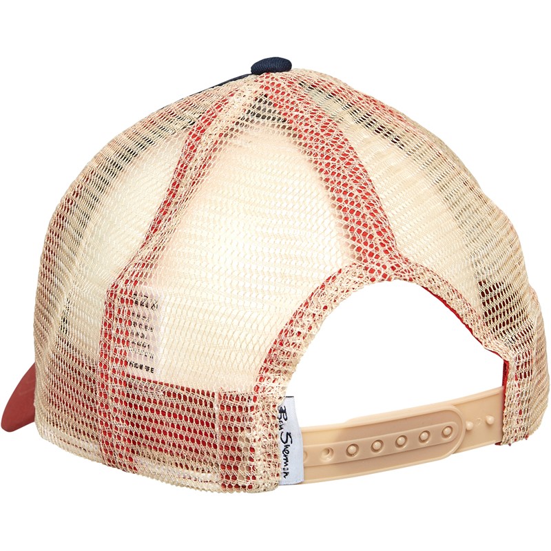 Ben Sherman Mens Chesterfield Juke Box Jams Trucker Cap Orange Rust/Crème Brulee/Eclipse