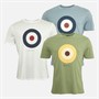 Ben Sherman Herren Chest Target T-Shirts Mehrfarbig