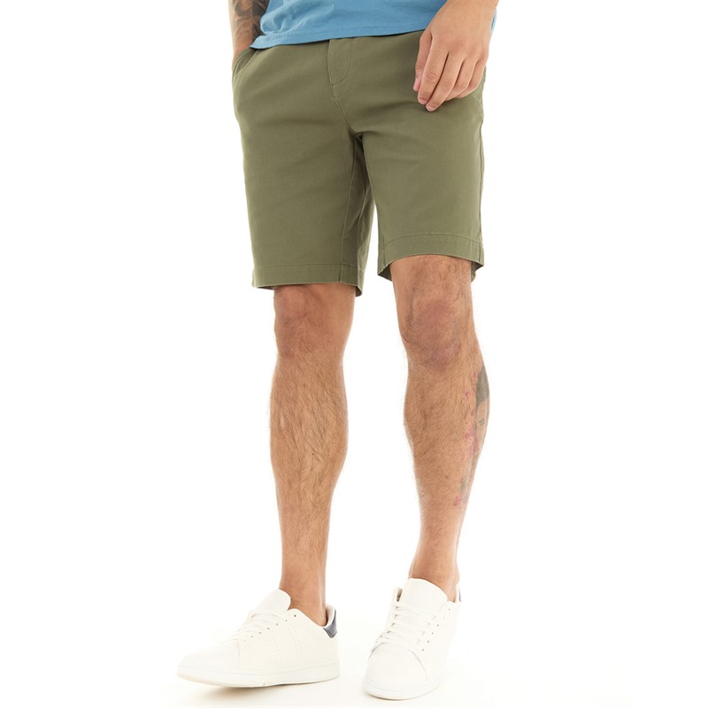 Ben Sherman Mens Slim Fit Stretch Chino Shorts Dark Khaki