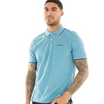 Ben Sherman Mens Twin Tipped Polo Kingfisher