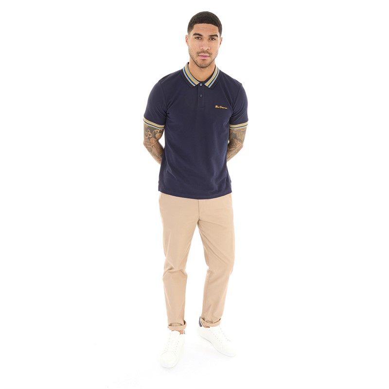 Ben Sherman Mens House Collar Polo Marine