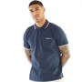 Ben Sherman Mens Twin Tipped Polo Dark Navy