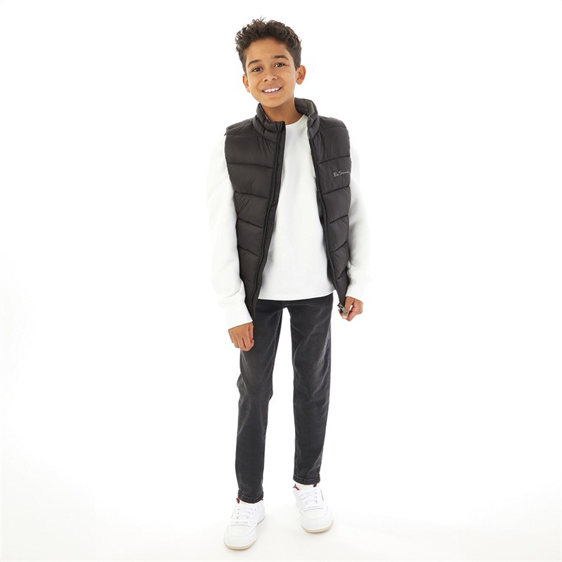 Ben Sherman Boys Classic Gilet Black