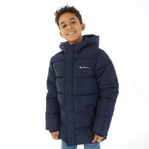 Ben Sherman jas Jongens Zware Puffer Jas Navy Blazer