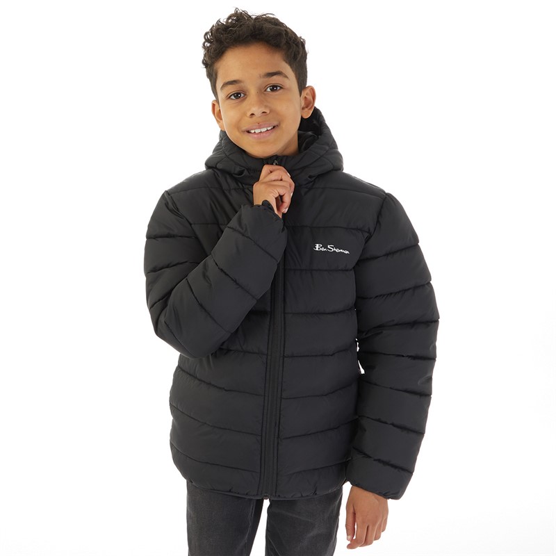 Buy Ben Sherman Boys Classic Puffer Coat Black