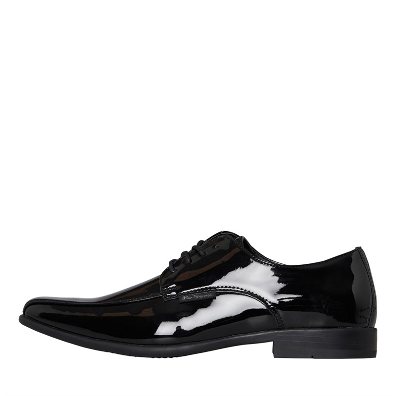 Ben Sherman Mens Durham Lace Shoes Black Patent