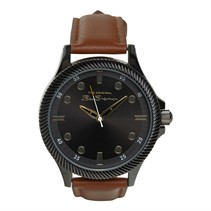 Ben Sherman Mens Strap Watch With Black Dial Brown