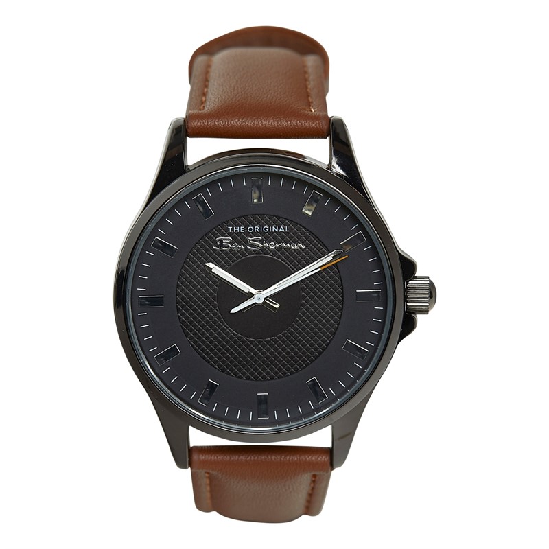 Ben Sherman Mens Strap Watch With Target Dial Brown