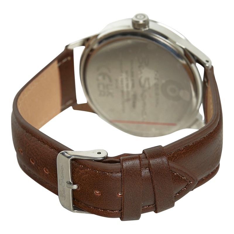 Ben Sherman Mens Strap Watch With Green Dial Brown