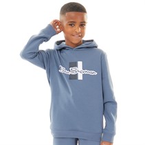 Ben Sherman Boys Mod Script Hoodie Bering Sea