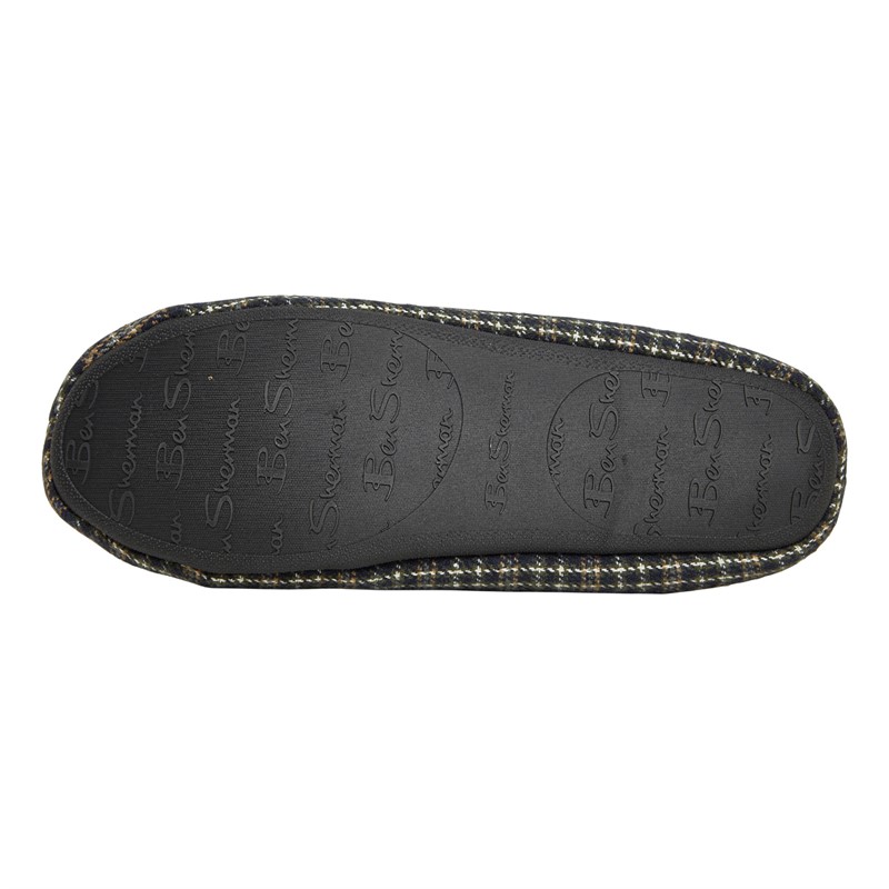 Ben Sherman Mens Lindley Moccasin Slippers Black