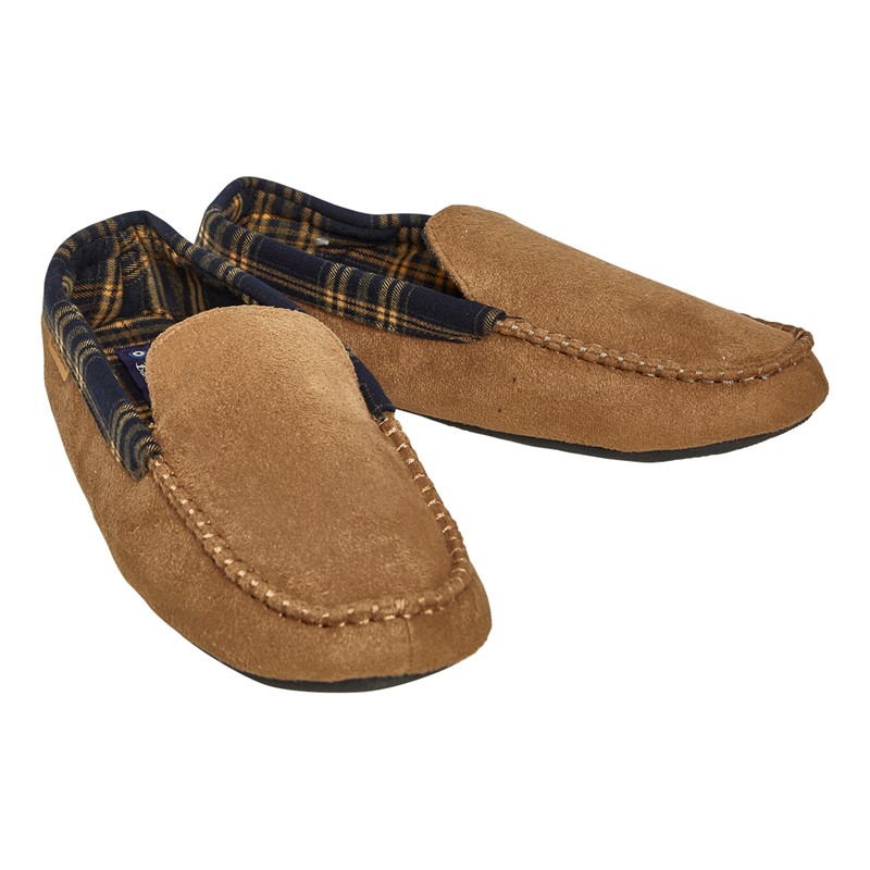 Ben Sherman Mens Leela Moccasin Slippers Tan