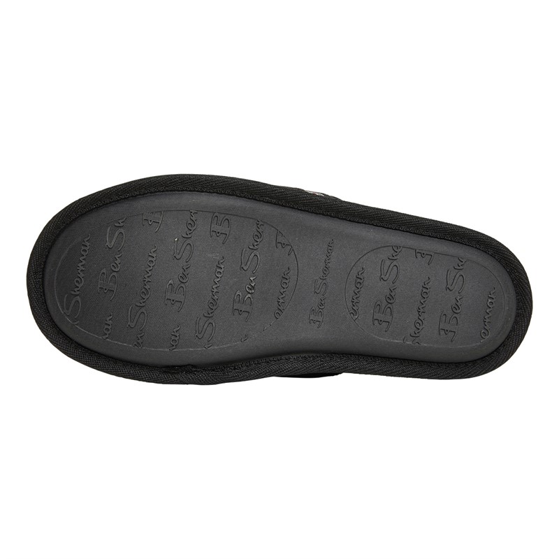 Ben Sherman Mens Abode Mule Slippers Black