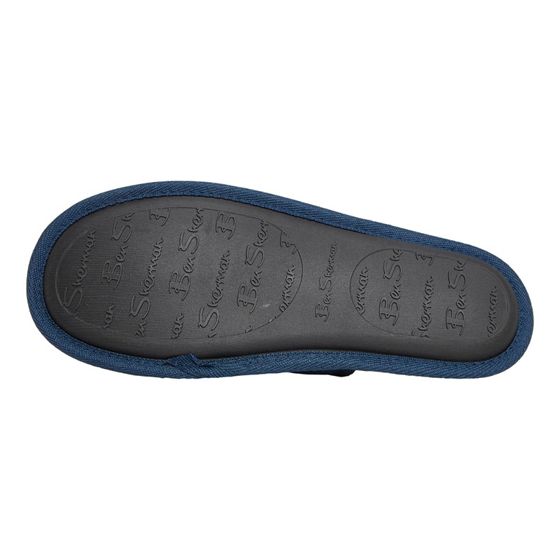 Ben Sherman Mens Abode Mule Slippers Navy