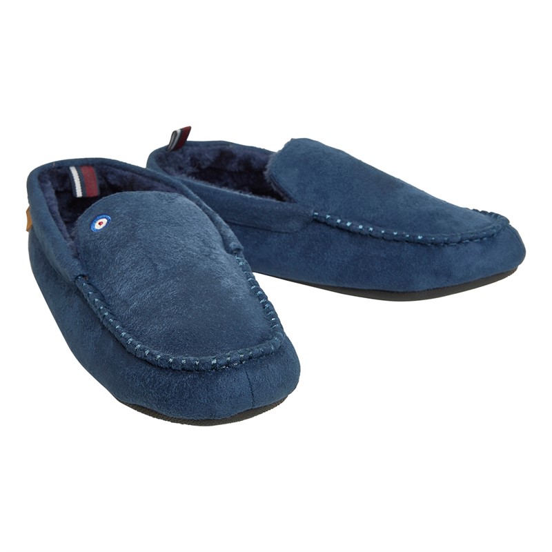 Ben Sherman Mens Falstaff Moccasin Slippers Navy