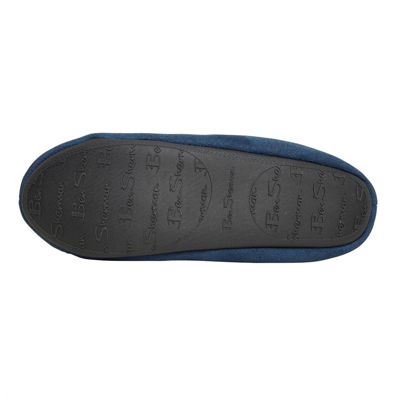 Ben Sherman Mens Falstaff Moccasin Slippers Navy