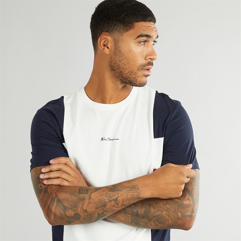 Ben Sherman Herren Vintage Sports T-Shirts Ecru