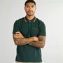Ben Sherman Herren Polo Shirt mit Doppelstreifen Dark Green