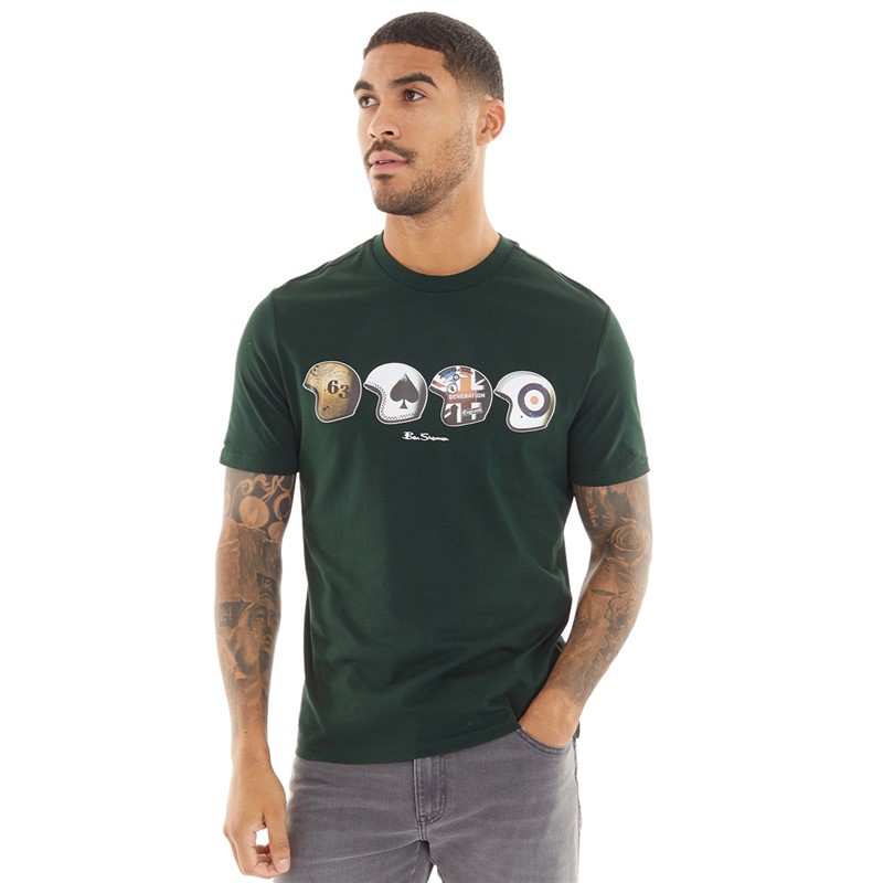 Ben Sherman Mens Helmets T-Shirt Dark Green