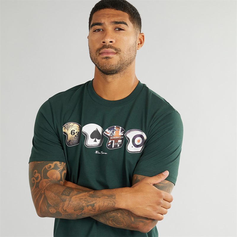 Ben Sherman Herren Helmets T-Shirts Grün