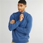 Ben Sherman Pullover Herren mit 1/4 Reißverschluss und Schalkragen Riviera Blau