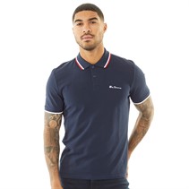 Ben Sherman Mens Twin Tipped Polo Dark Navy