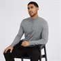 Ben Sherman Mens 1/4 Zip Funnel Neck Jumper Grey Marl