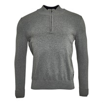 Ben Sherman Mens 1/4 Zip Funnel Neck Jumper Grey Marl