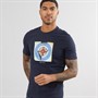Ben Sherman Mens 45 Record Target T-Shirt Dark Navy