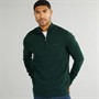 Ben Sherman Herren 1/4 Zip Funnel Neck Pullover Dunkelgrün