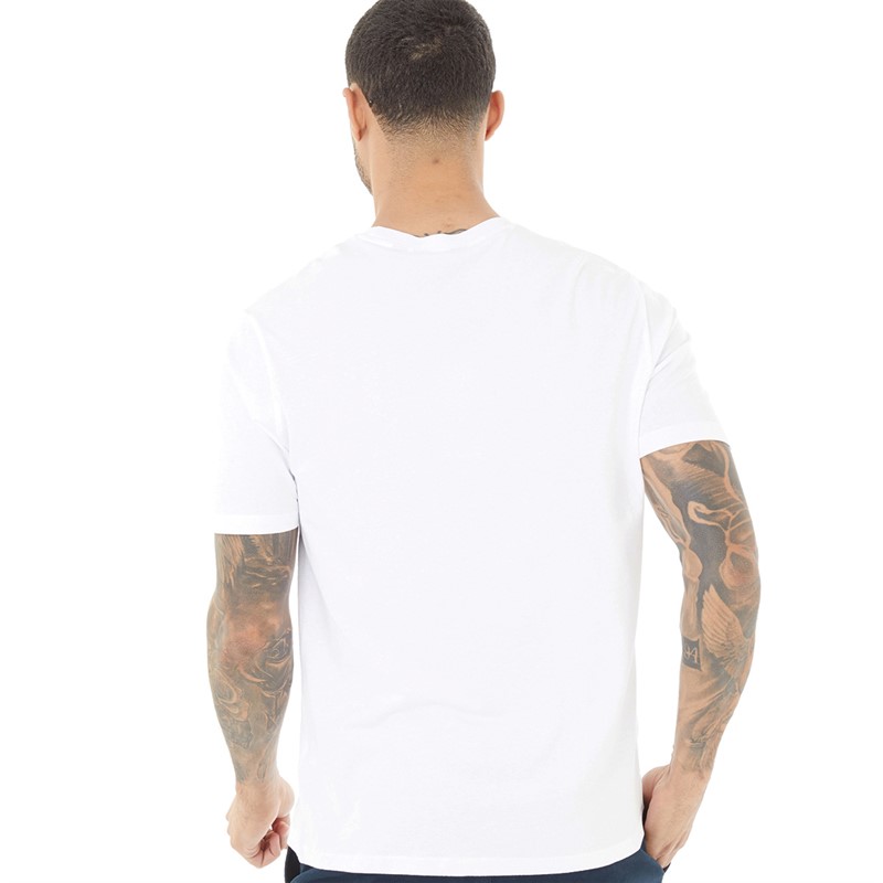 Ben Sherman Mens Records Target T-Shirt Snow White