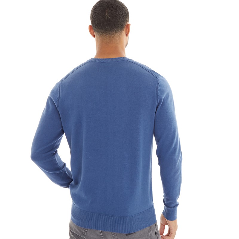 Ben Sherman Mens Crew Neck Jumper Riviera Blue