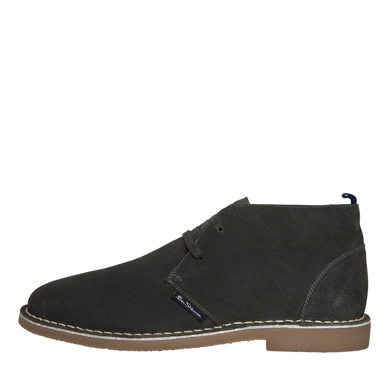 Ben Sherman Mens Hemmings Suede Desert Boots Grey Suede