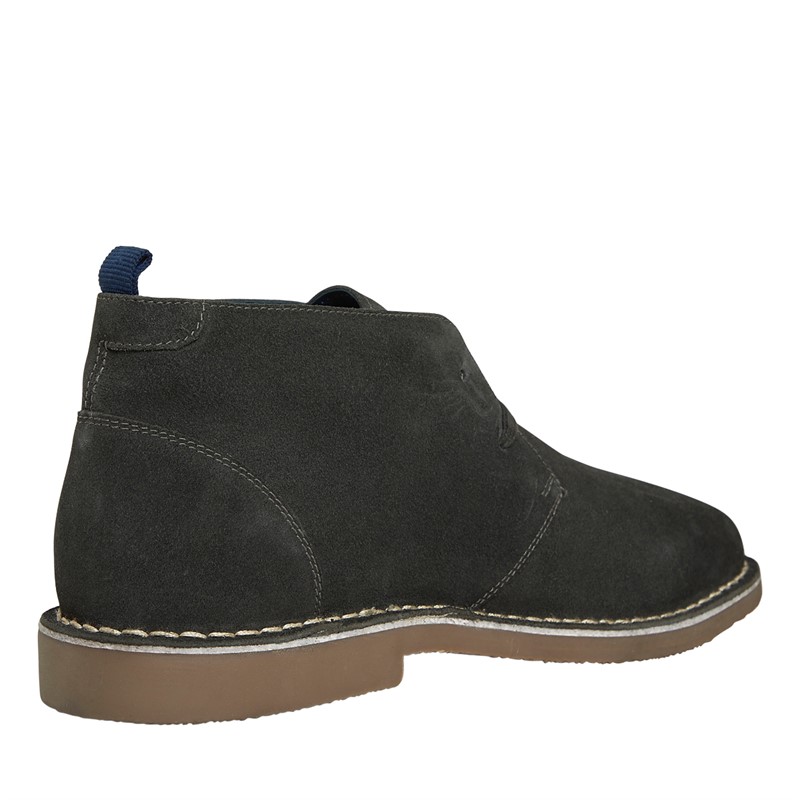 Ben Sherman Mens Hemmings Suede Desert Boots Grey Suede