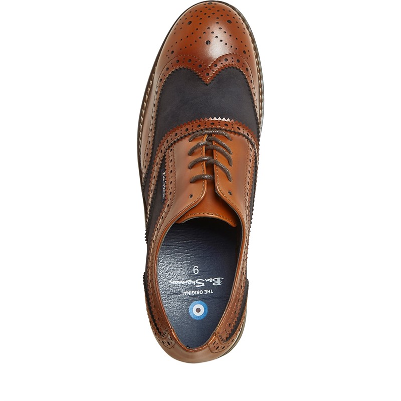 Ben Sherman Herresko Terrence Oxford Brogue Tan Burnish/Navy