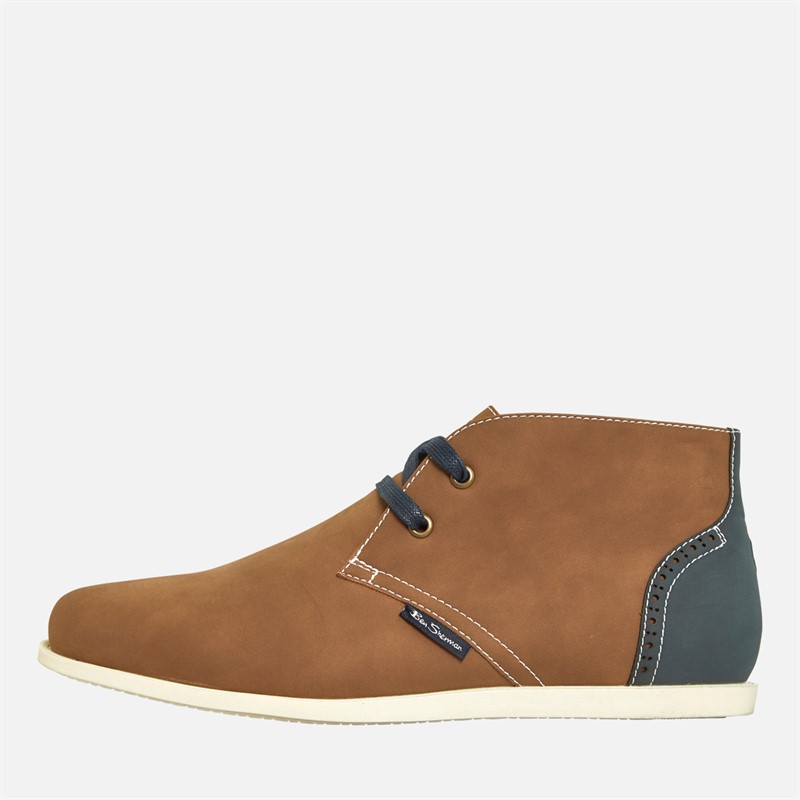 Buy Ben Sherman Mens Sargasso Chukka Boots Tan Navy